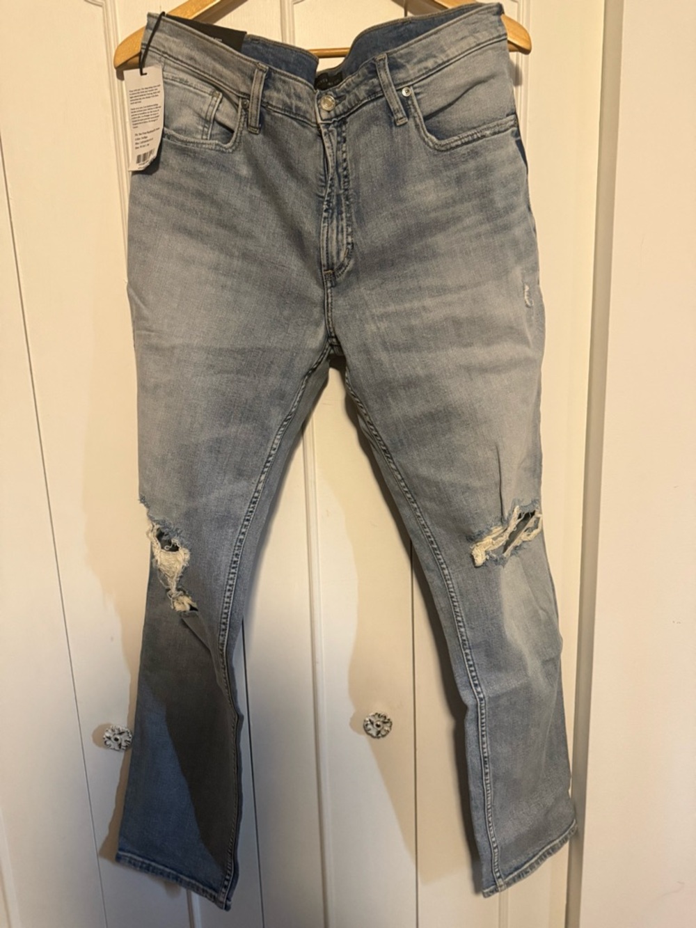 Silver Jeans Light Blue Distressed Bootcut Jeans